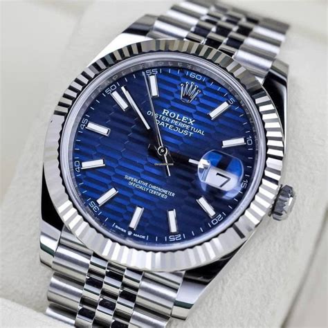 rolex datejust 41 jubilee blue|datejust 41 blue motif.